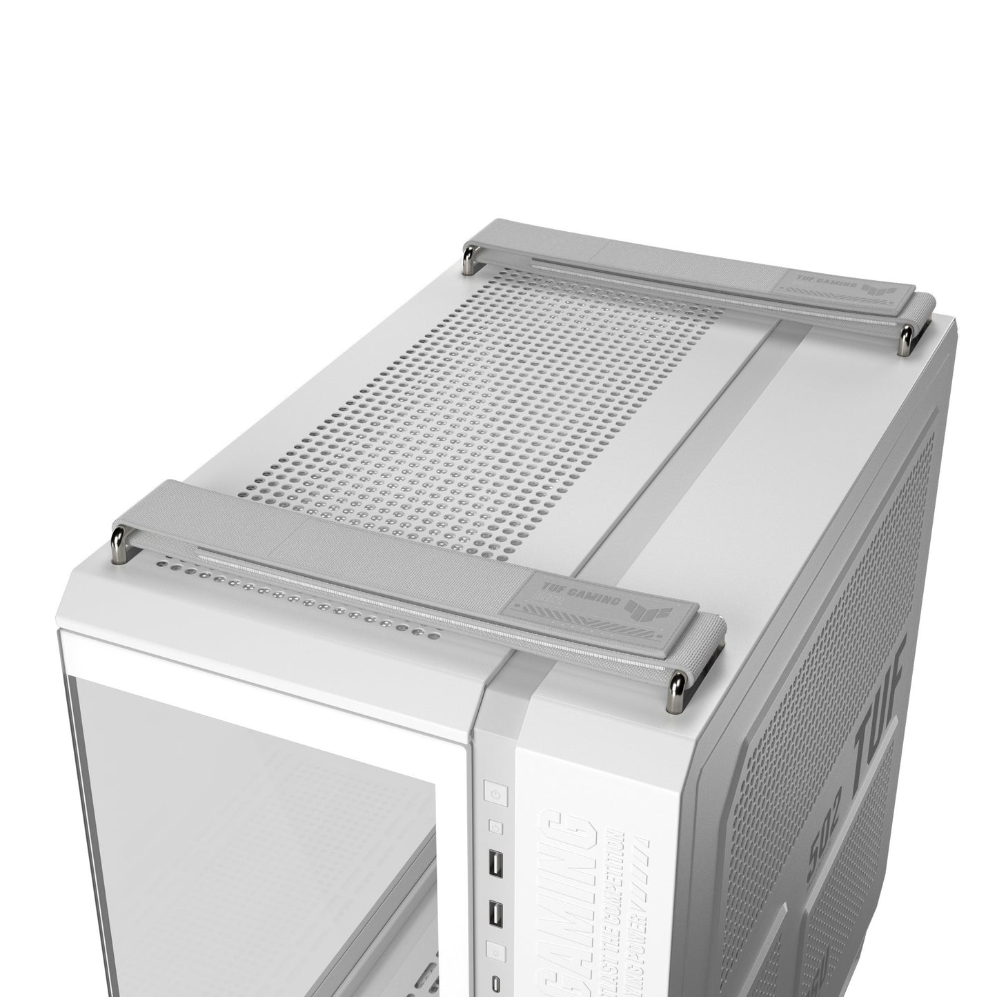 Asus tuf gaming gt502 horizon argb midi tower behuizing (wit | 3x usb-a | 1x usb-c | tempered glass)