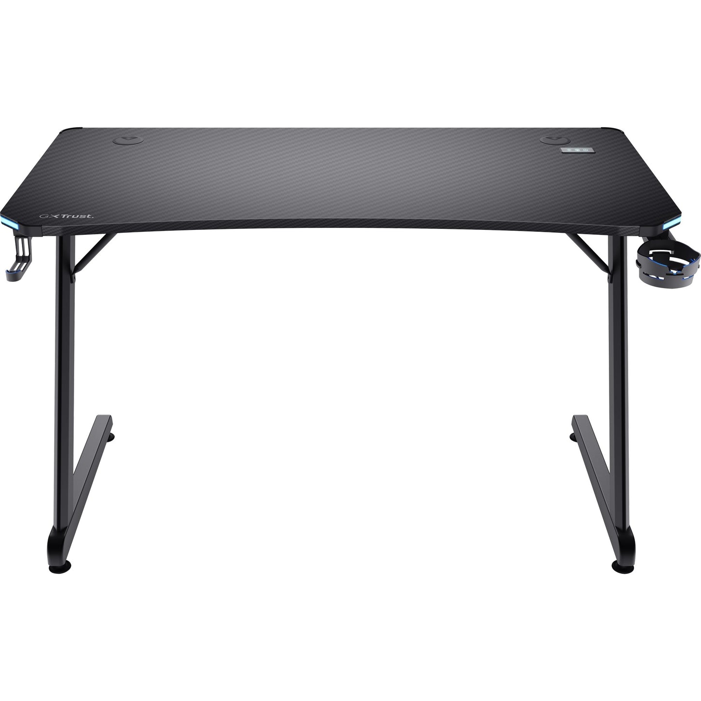 Trust gxt 709 luminus rgb-gamingbureau gaming desk (zwart)