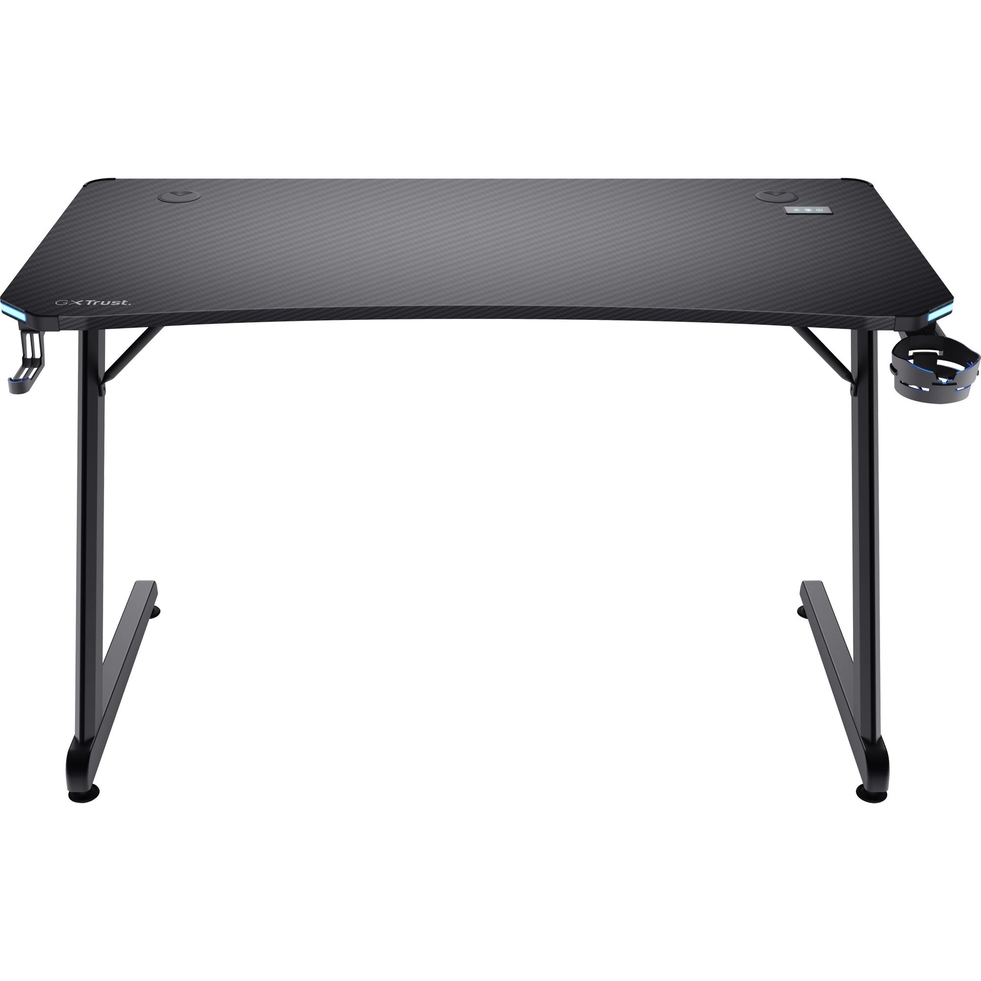 Trust gxt 709 luminus rgb-gamingbureau gaming desk (zwart)