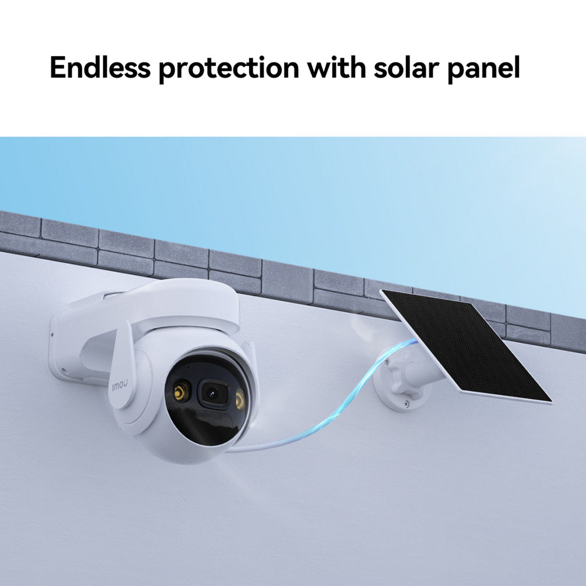 Imou cell pt met zonnepaneel beveiligingscamera (wit, 100% draadloos)