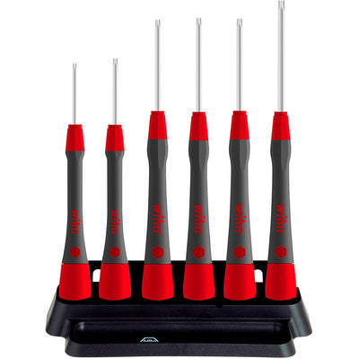 Wiha fijnschroevendraaierset picofinish 42997 (grijs rood)
