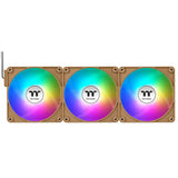 Thermaltake ct120 ex reverse argb sync pc cooling fan gravel sand (3-fan pack) case fans (lichtbruin, 3 stuks, 120 x 120 x 25 mm, pwm) - afbeelding 2