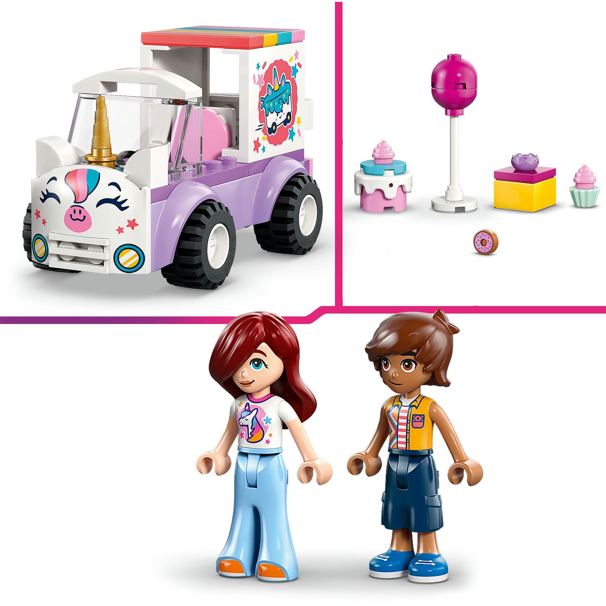 Lego friends 42675 eenhoorn taartenbezorgauto