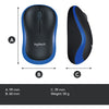 Logitech wireless mouse m185 (blauw, retail)