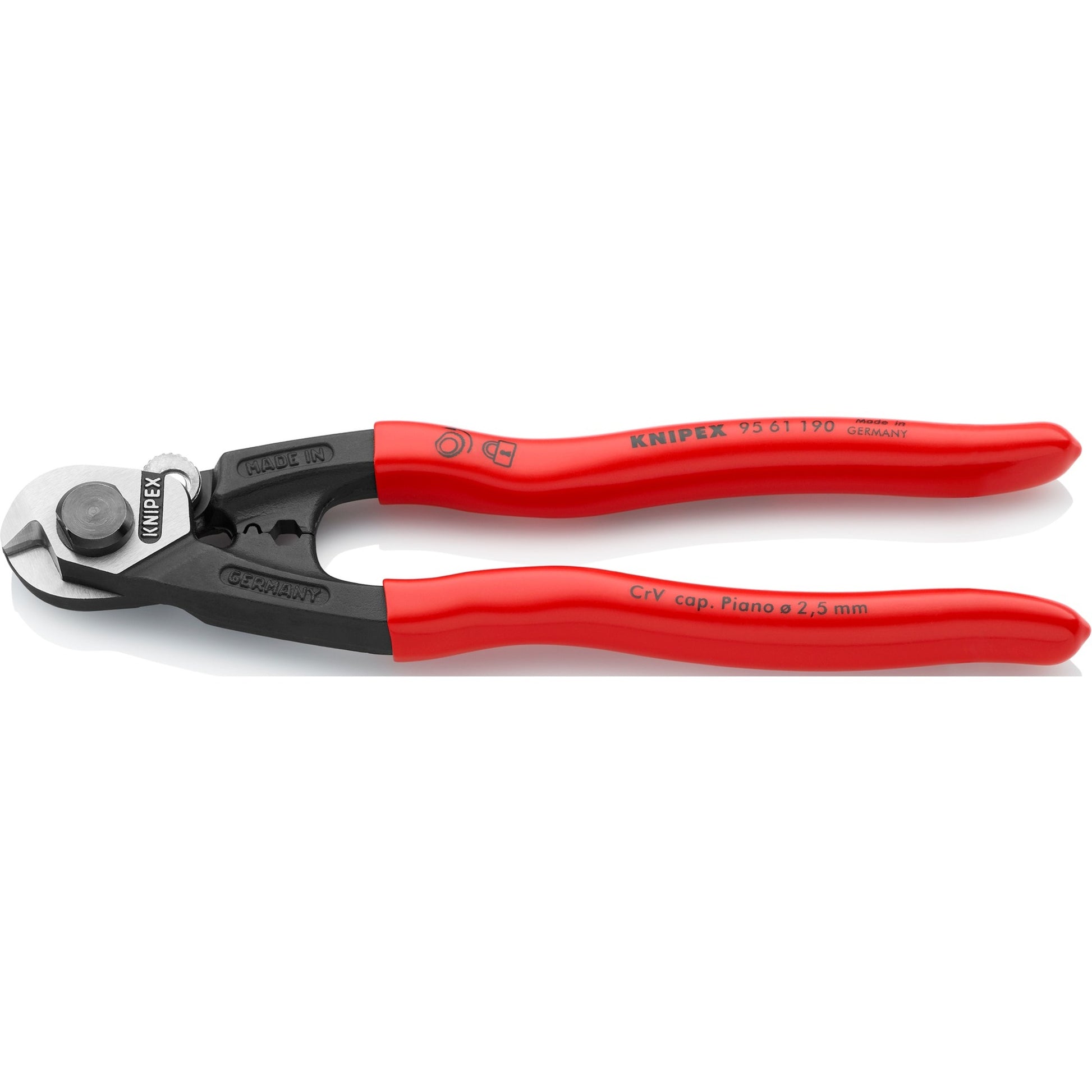 Knipex 95 61 190 staaldraadschaar gepol kunststof 190mm