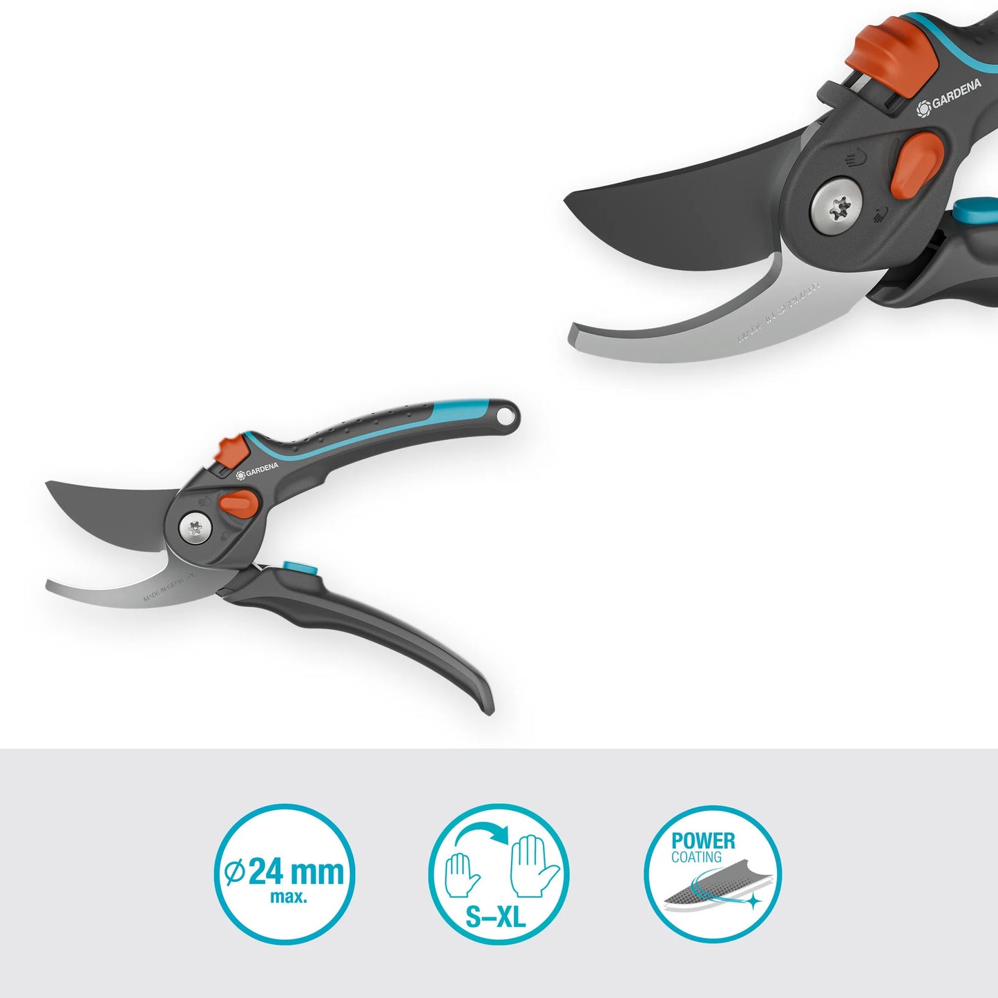 Gardena snoeischaar premiumcut pro flex (grijs turquoise)