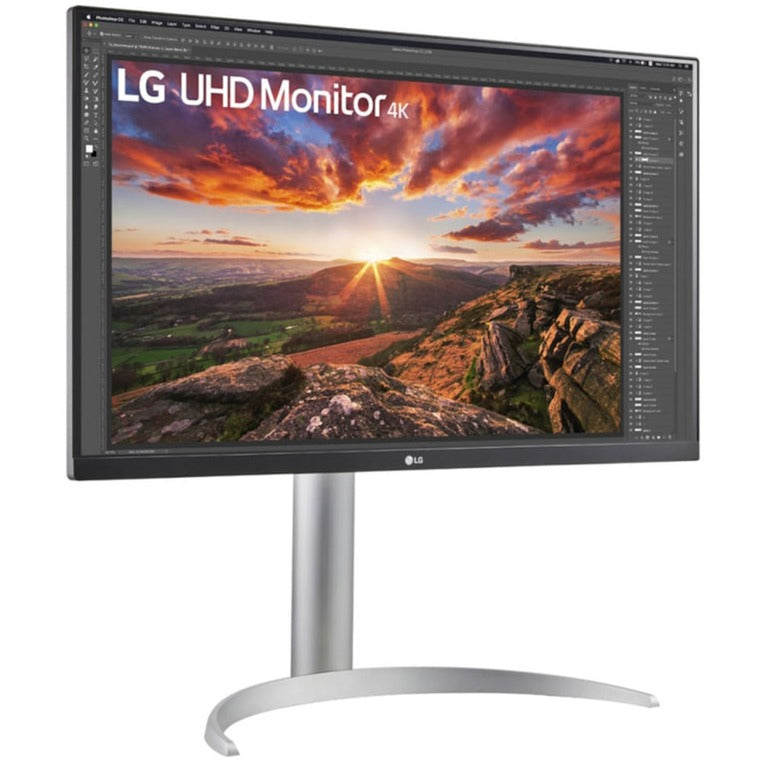 Lg ultrafine 27up850k-w 27 4k uhd monitor (zilver zwart, 2x hdmi, displayport, 2x usb-a, usb-c)
