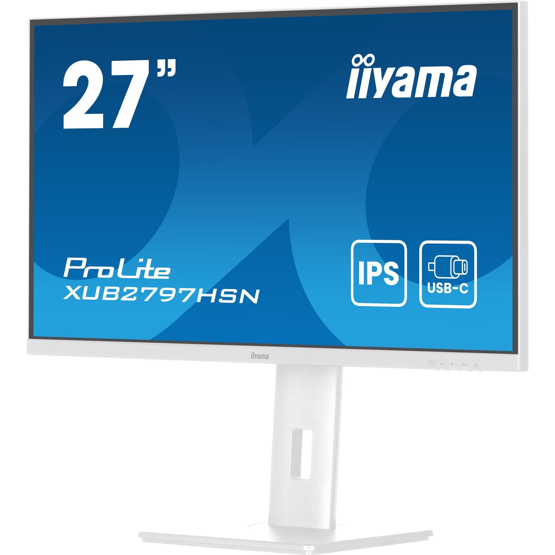 Iiyama prolite xub2797hsn-w2 27 monitor (wit, hdmi, displayport, 2x usb-a, 3x usb-c, rj-45)