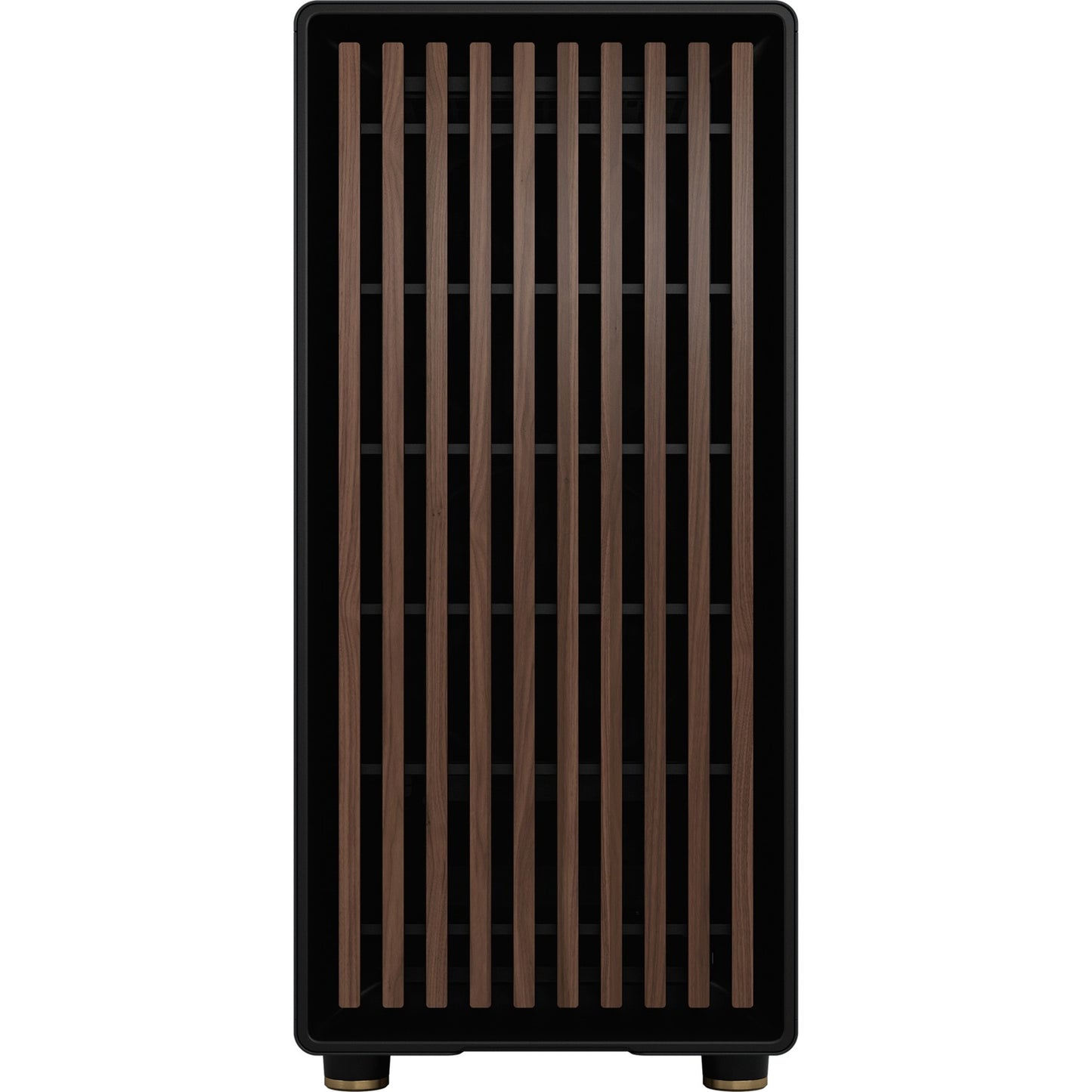 Fractal design north midi tower behuizing (zwart houtkleur | 2x usb-a | 1x usb-c | tempered glass)