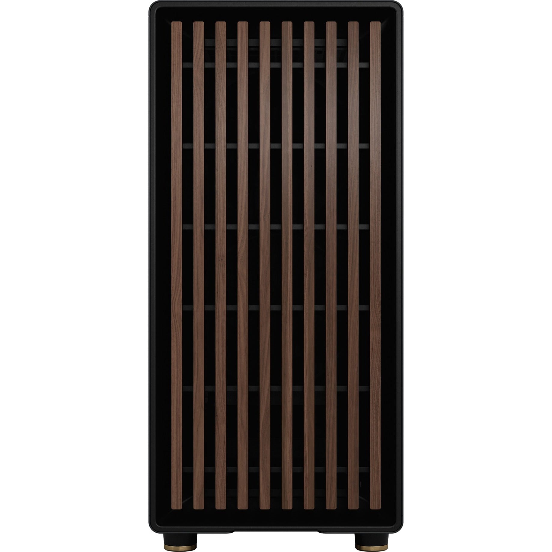 Fractal design north midi tower behuizing (zwart houtkleur | 2x usb-a | 1x usb-c | tempered glass)