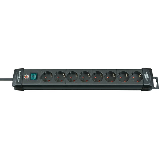 Brennenstuhl premium-line extension socket 8-way stekkerdoos (zwart, 1951180100)