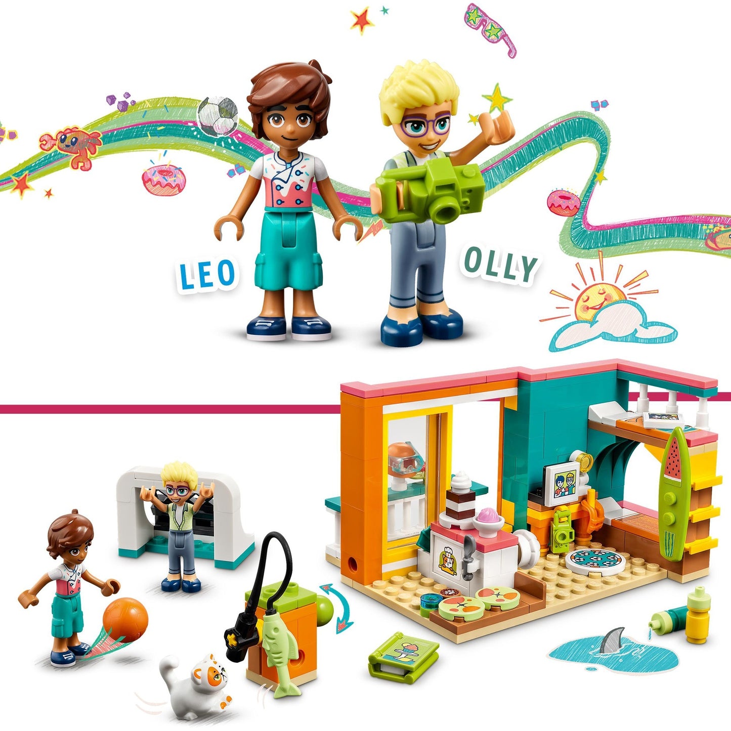 Lego friends - leo’s kamer constructiespeelgoed (41754)