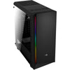 Aerocool rift midi tower behuizing (zwart | 3x usb-a | rgb | window)
