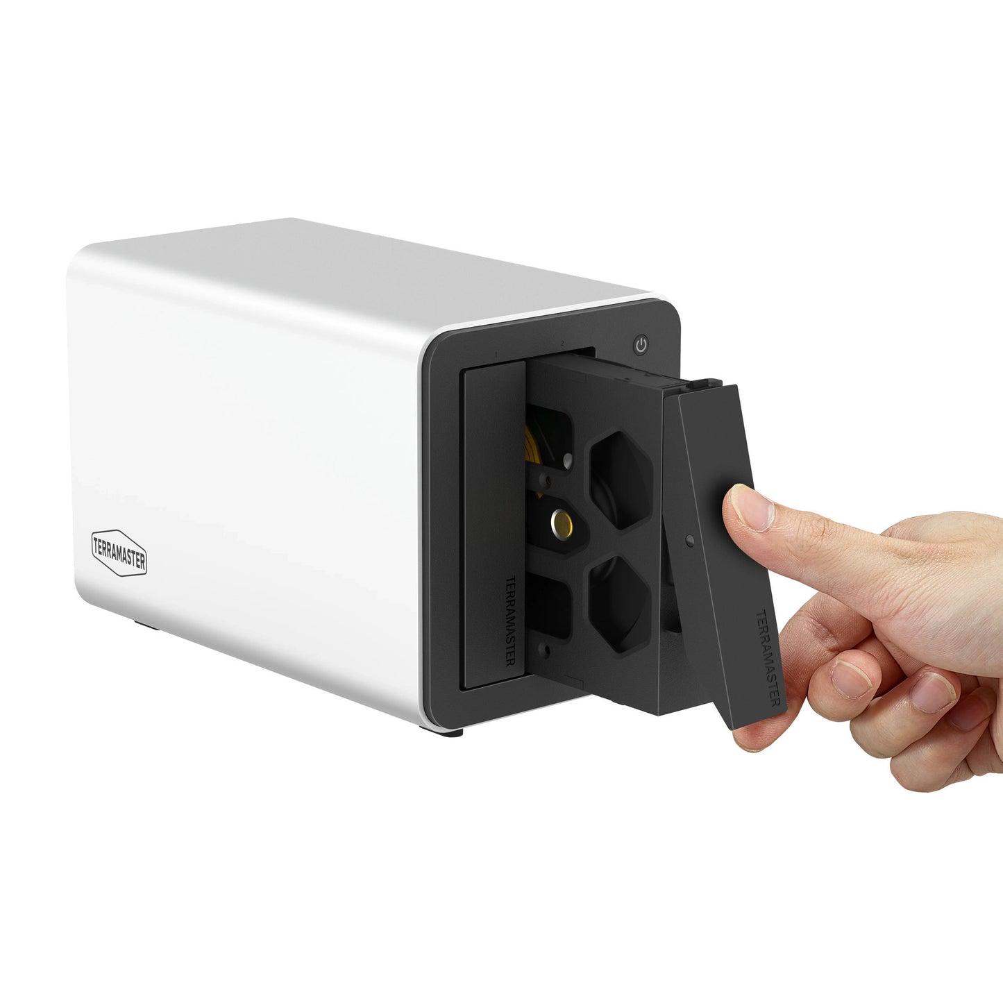 Terramaster f2-425 plus nas (wit, 2x 5gbe, hdmi, usb)