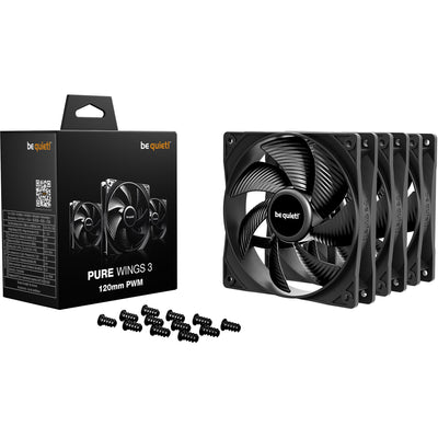 Be quiet! pure wings 3 case fans (zwart, 3 stuks, 120 x 120 x 25 mm, pwm)