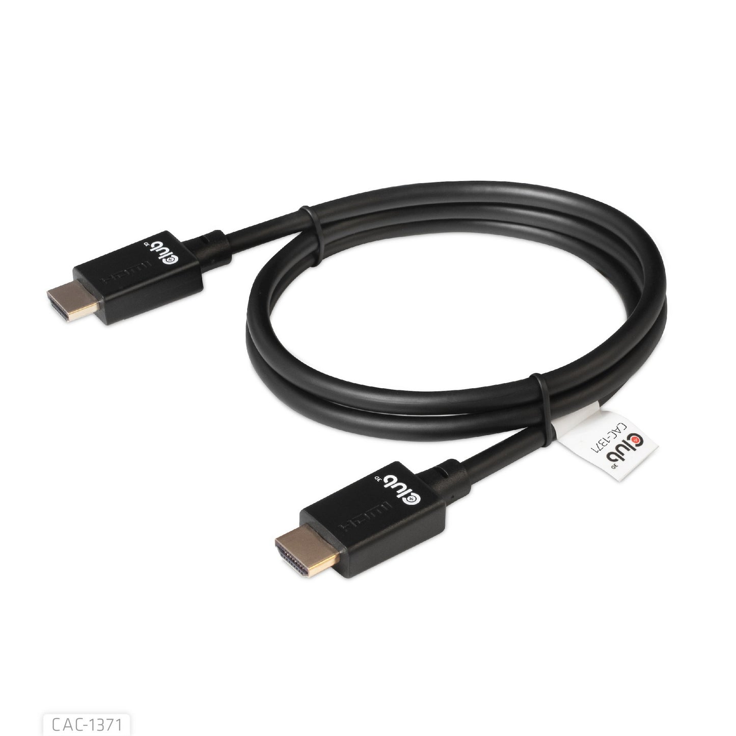 Club 3d gecertificeerde ultra high speed hdmi 2.1 kabel (zwart, 1 meter, 8k)