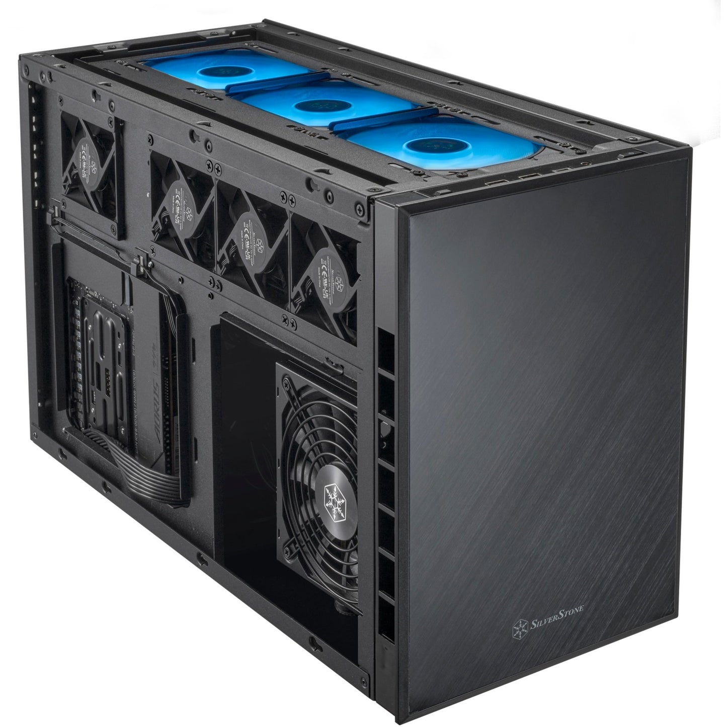 Silverstone sugo 17 mini tower behuizing (zwart | 2x usb-a | 1x usb-c)