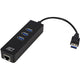 Act connectivity ac6310 usb hub 3.2 met 3 usb-a poorten en ethernet usb-hub (zwart)