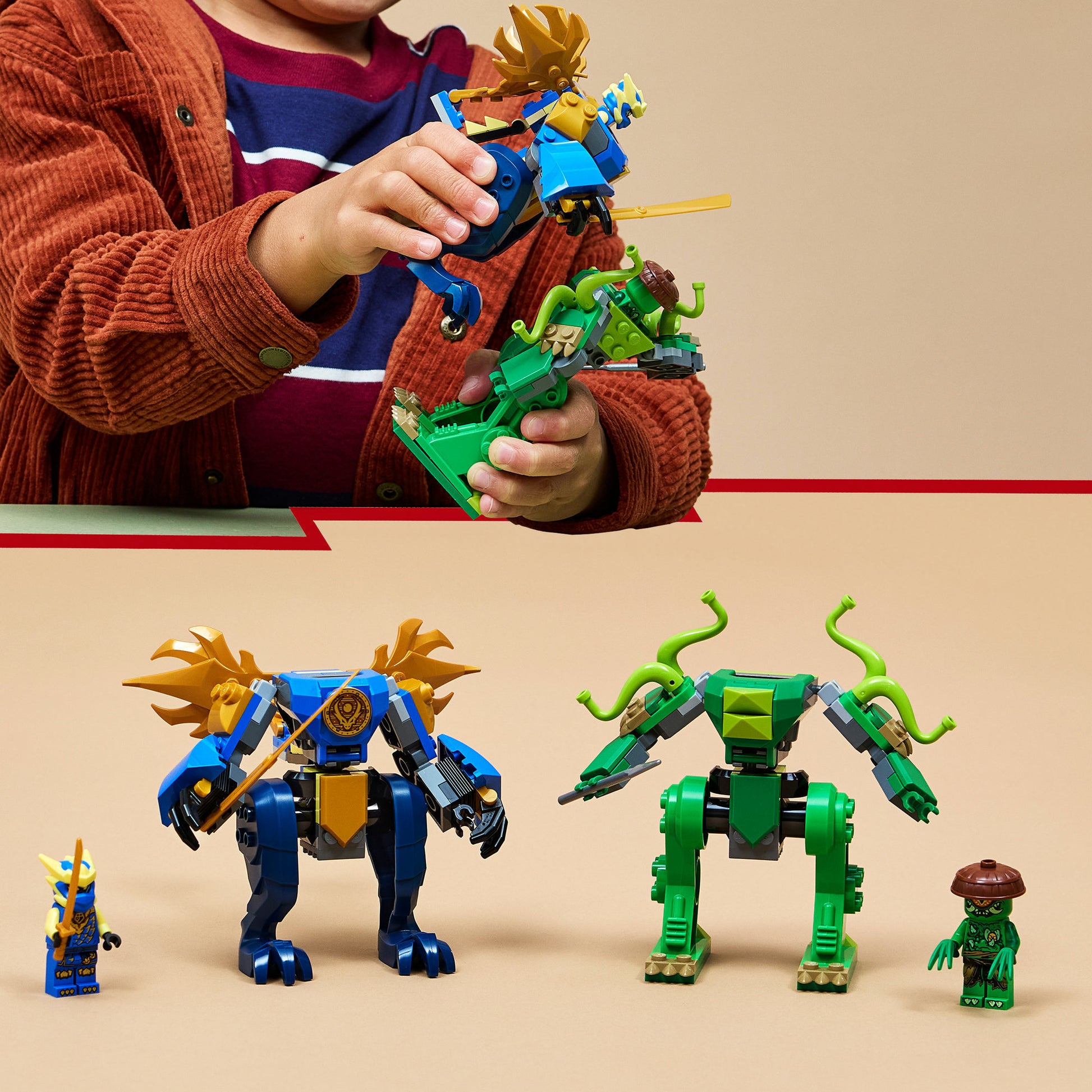 Lego ® ninjago® - jay's drakenmechastrijd - speelgoedmecha - speelset met 2 minifiguren - 71853
