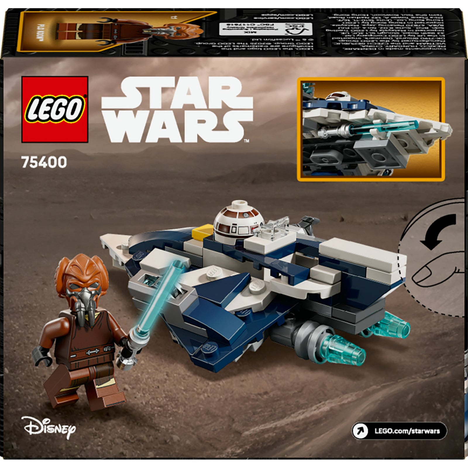 Lego star wars plo koons jedi starfighter microfighter set - 75400