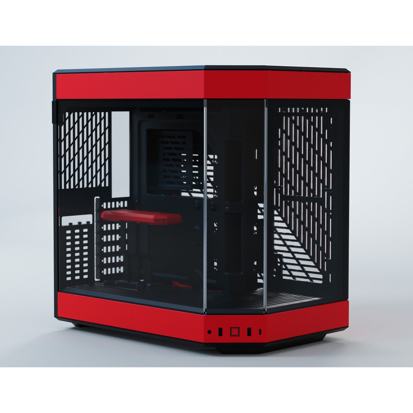 Hyte y60 midi tower behuizing (rood zwart | 3x usb-a | tempered glass)