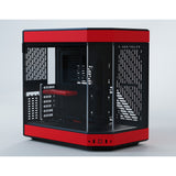 Hyte y60 midi tower behuizing (rood zwart | 3x usb-a | tempered glass) - afbeelding 5