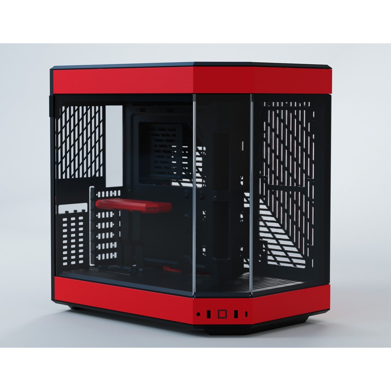 Hyte y60 midi tower behuizing (rood zwart | 3x usb-a | tempered glass)