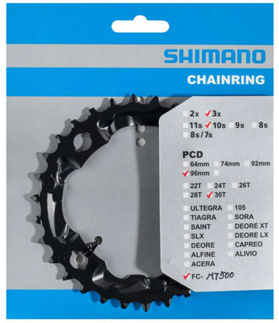 Shimano Kettingblad Deore FC-MT500 30T 10v zwart