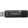 Kingston ironkey locker+ 50 g2 usb flash drive 128 gb usb-stick (antraciet, usb-a 3.2 gen 1)