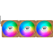 Thermaltake ct120 ex argb sync pc cooling fan gravel sand (3-fan pack) case fans (lichtbruin, 3 stuks, 120 x 120 x 25 mm, pwm) - afbeelding 1