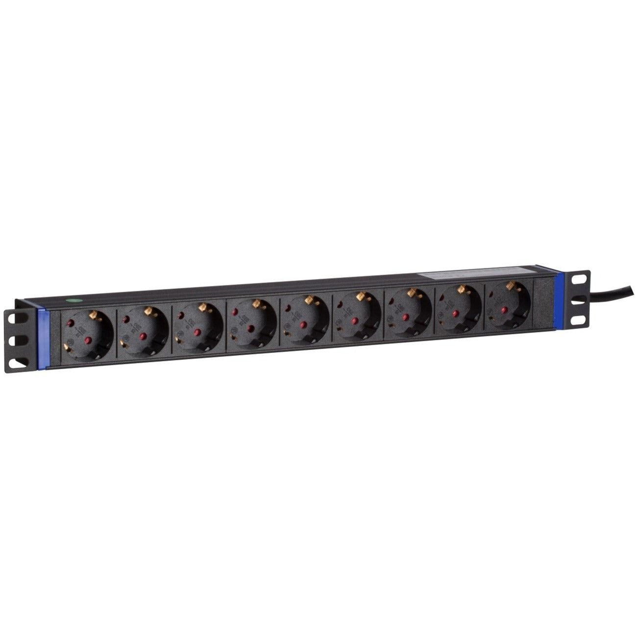 Dsi 19 inch 9 voudige stekkerdoos stekkerdoos (zwart)