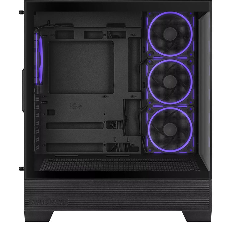 Asus a31 plus midi tower behuizing (zwart | 2x usb-a | 2x usb-c | tempered glass)