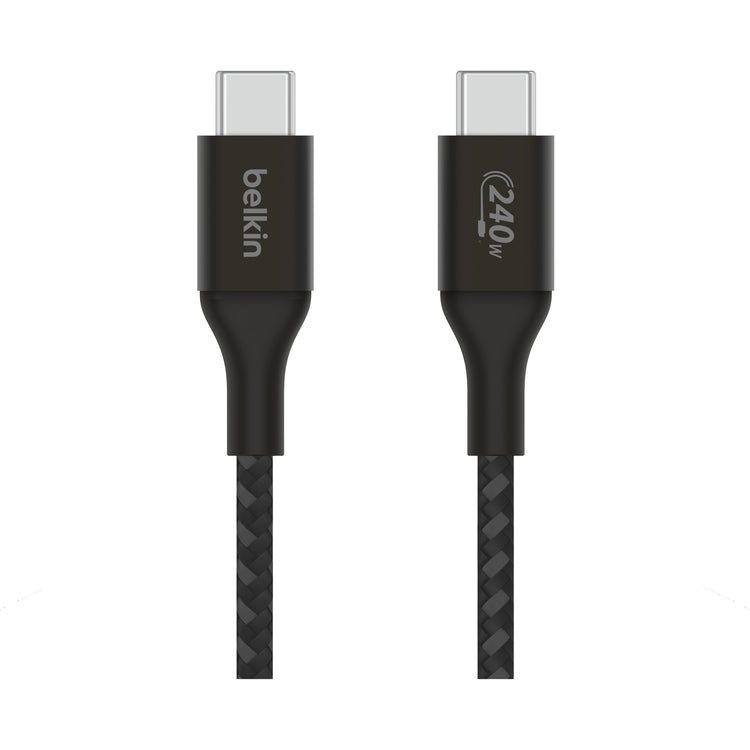 Belkin boostcharge usb-c > usb-c kabel (zwart, 1 meter, 240 w)