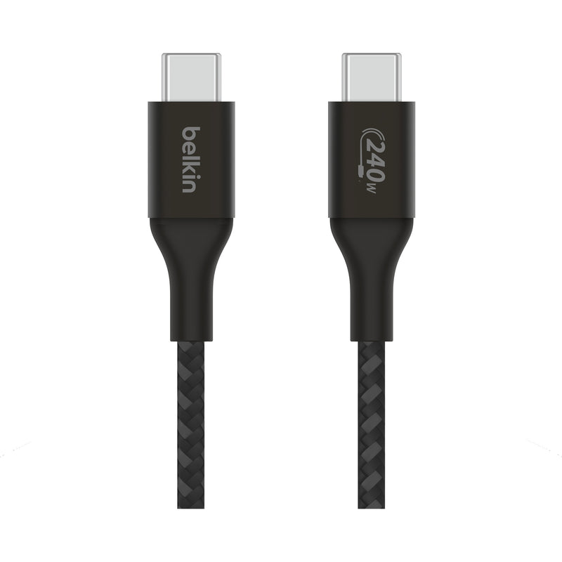 Belkin boostcharge usb-c > usb-c kabel (zwart, 1 meter, 240 w)