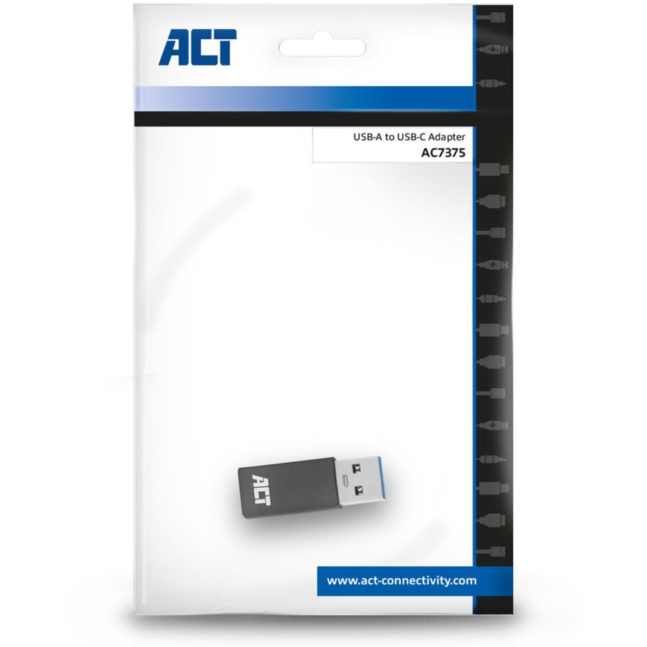 Act connectivity usb-a naar usb-c adapter (donkergrijs)