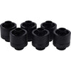 Alphacool eiszapfen 16 10mm compression fitting verbinding (zwart, 6 stuks)