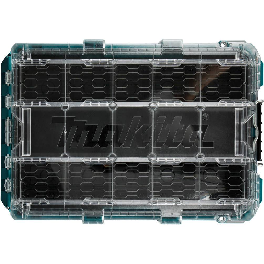 Makita maktrak organizer medium p-91045 gereedschapsbox (blauw zwart)