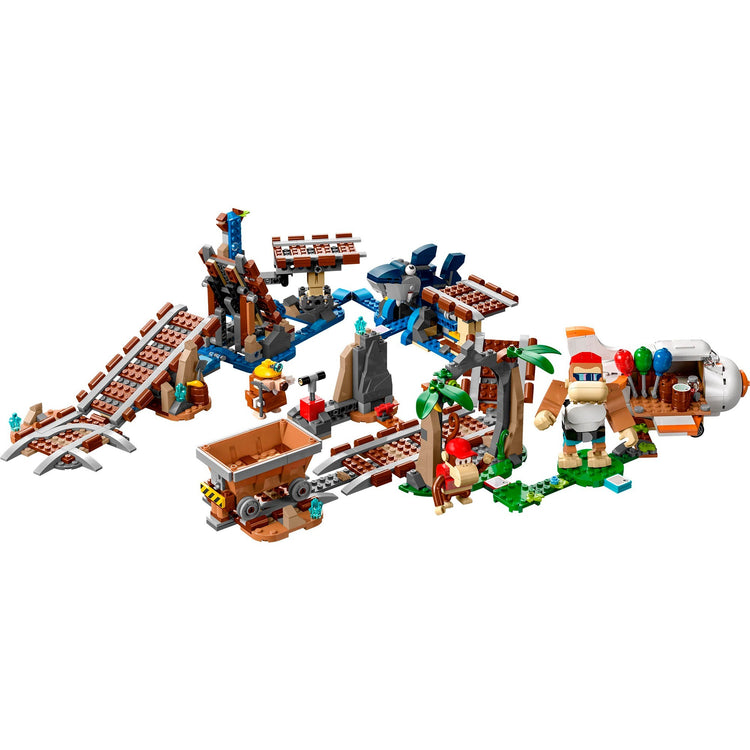 Lego super mario - uitbreidingsset: diddy kongs mijnwagenrit constructiespeelgoed (71425)