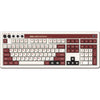 8bitdo retro mechanical keyboard fami edition, gaming toetsenbord (beige rood, us lay-out, kailh box white, bluetooth low energy, wireless 2.4g, usb)