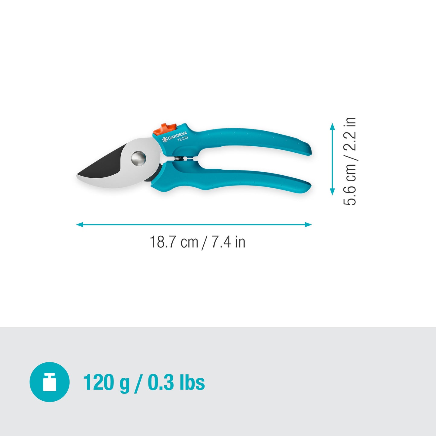 Gardena snoeischaar easycut (turquoise)