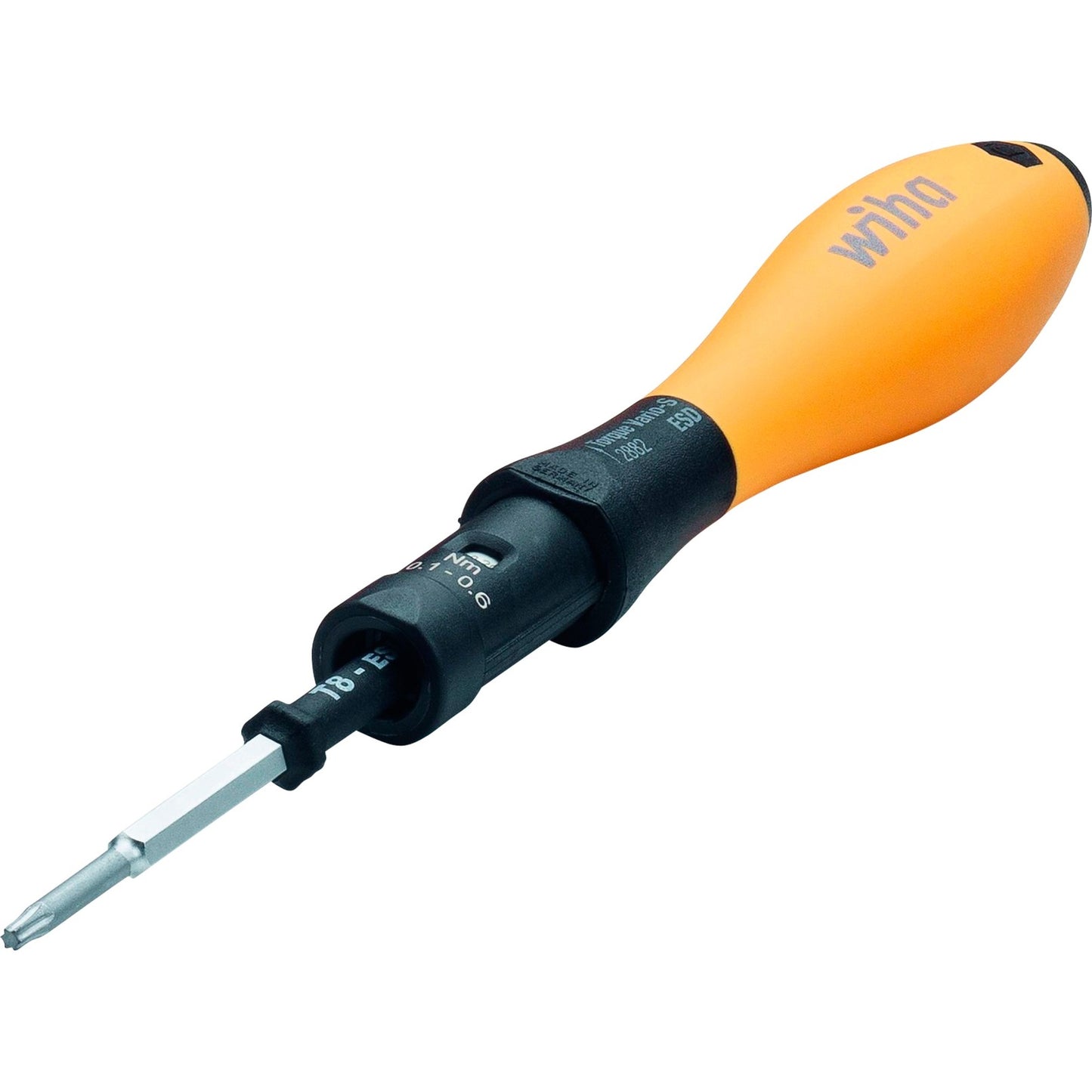 Wiha momentschroevendraaier torquevario-s esd (zwart geel, 0,1 - 0,6 nm)