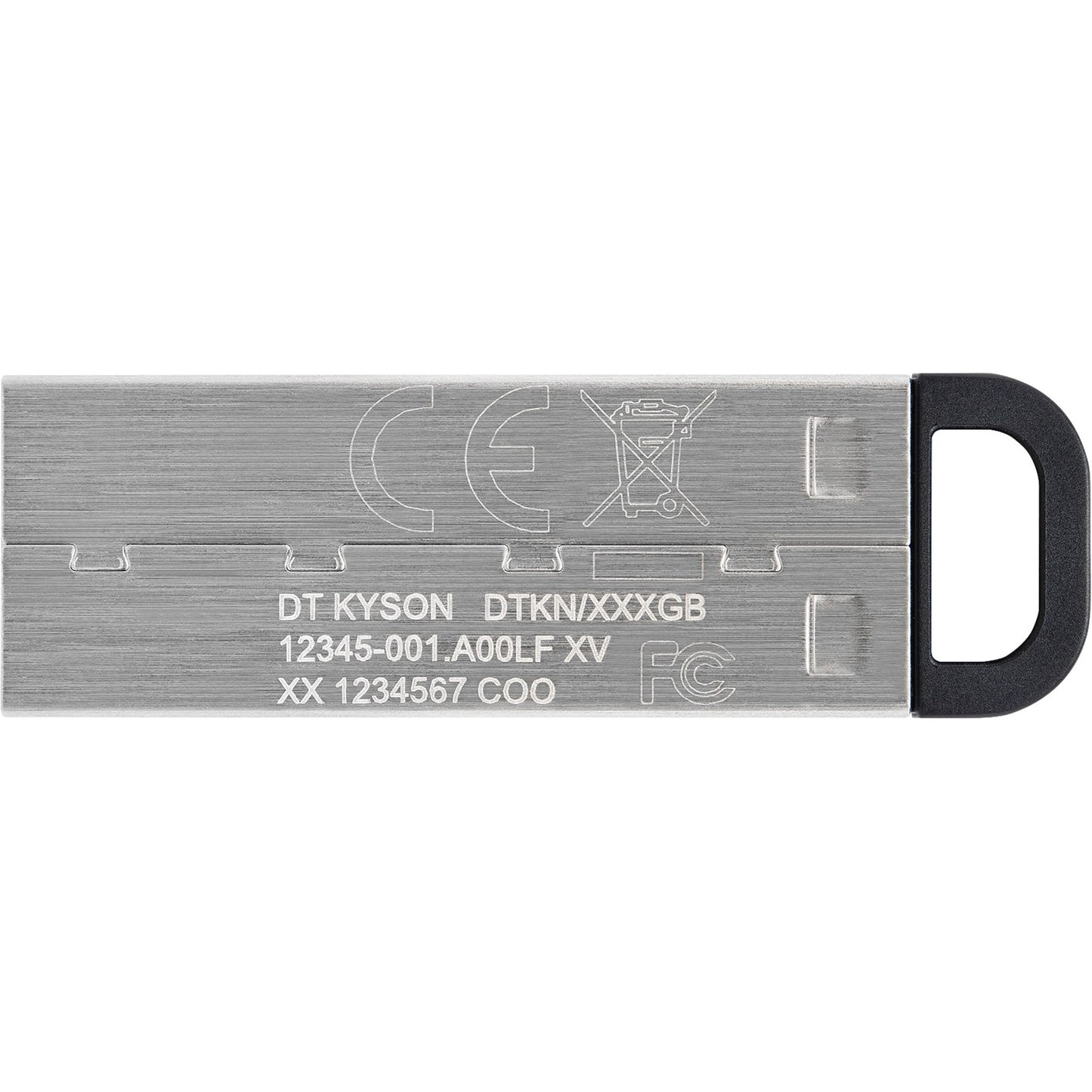 Kingston datatraveler kyson 128 gb usb-stick (zilver, dtkn 128gb)