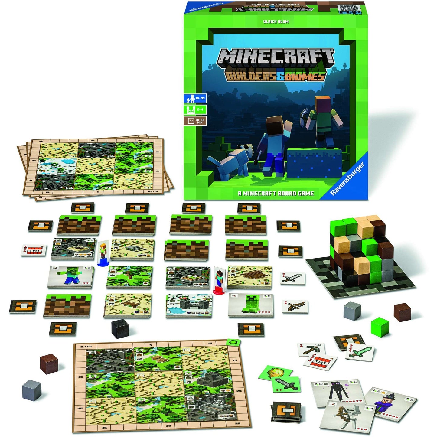 Ravensburger minecraft builders biomes bordspel (meertalig, 2 - 4 spelers, 30 - 60 minuten, vanaf 10 jaar)