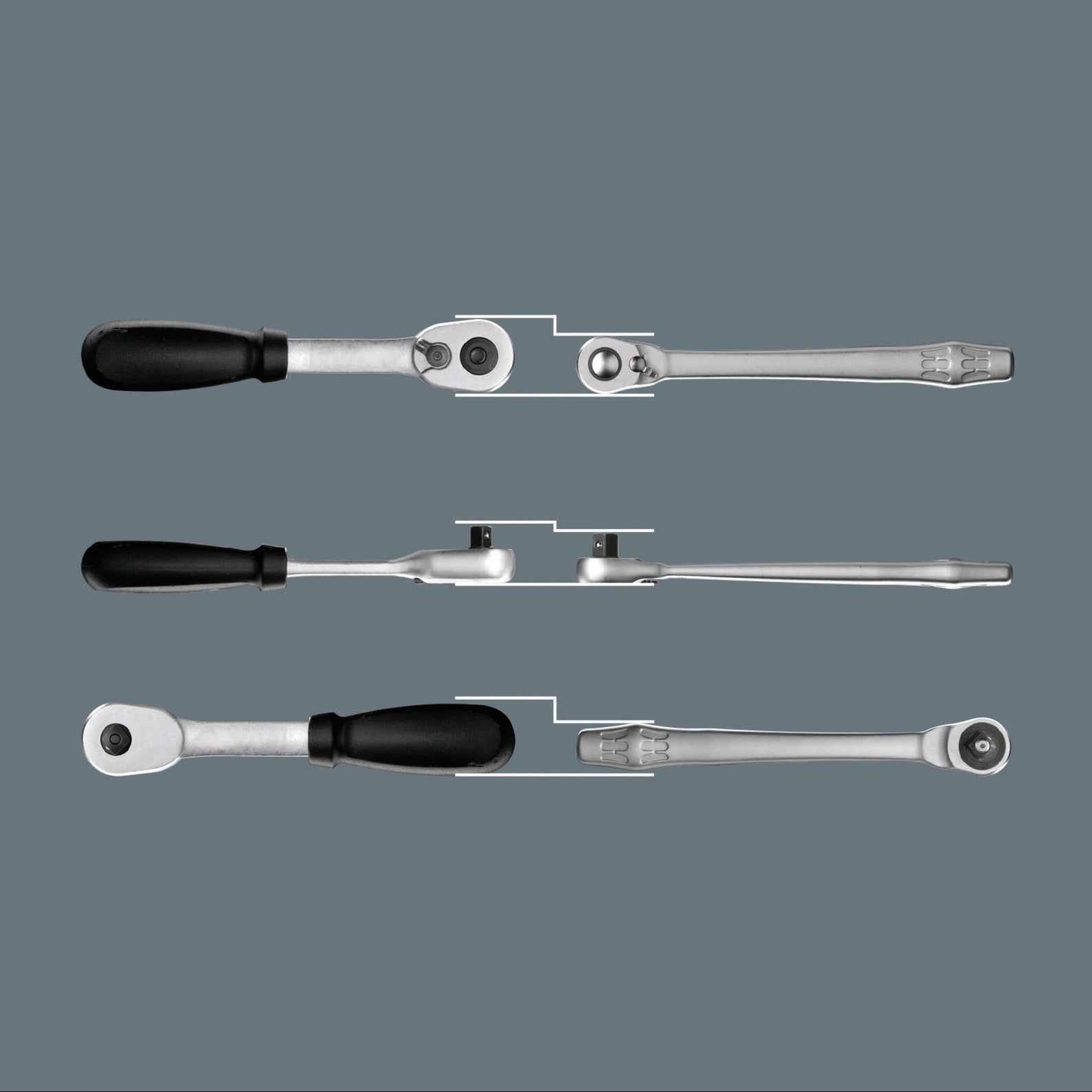Wera 8100 sb 11 zyklop metalen ratelset, 3 8 gereedschapsset (zwart groen, 29-delig, volledig metalen ratel met vierkantaandrijving)