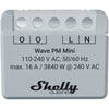 Shelly qubino wave pm mini relais (lichtgrijs wit, 1-kanaals, z-wave)
