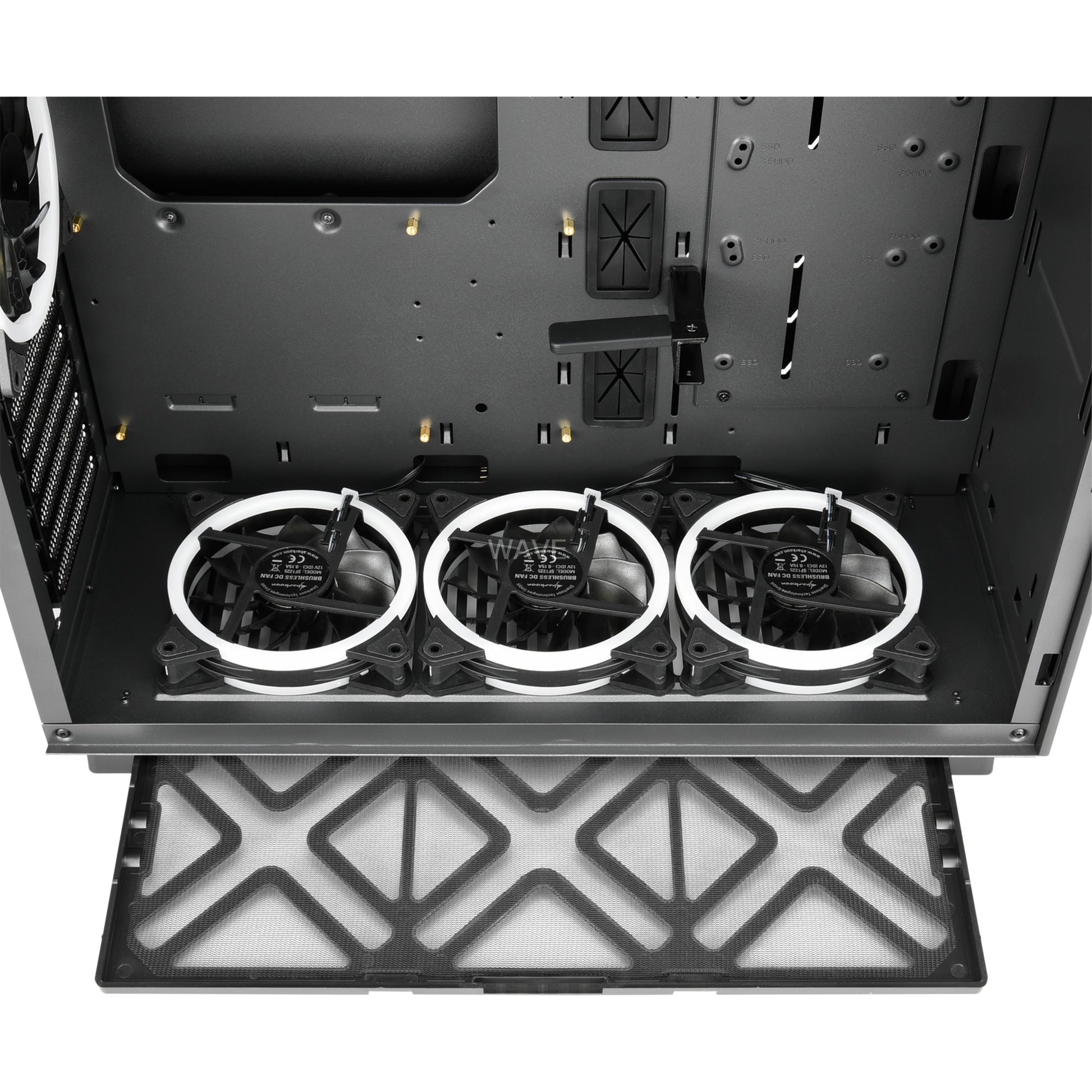 Sharkoon pure steel rgb midi tower behuizing (zwart | 2x usb-a | rgb | window)