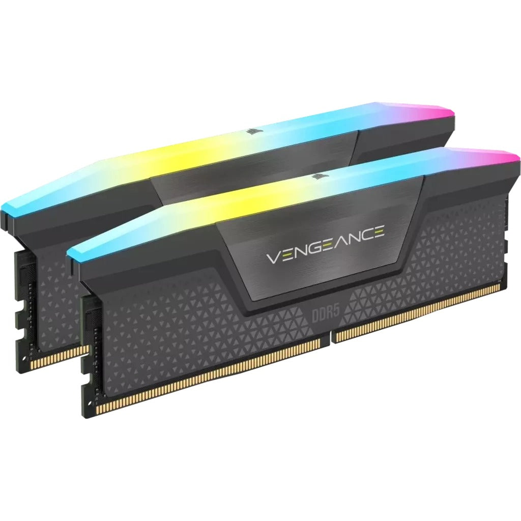 Corsair vengeance rgb 32 gb ddr5-6000 (2x 16 gb) werkgeheugen (grijs, cmh32gx5m2e6000z36, expo)