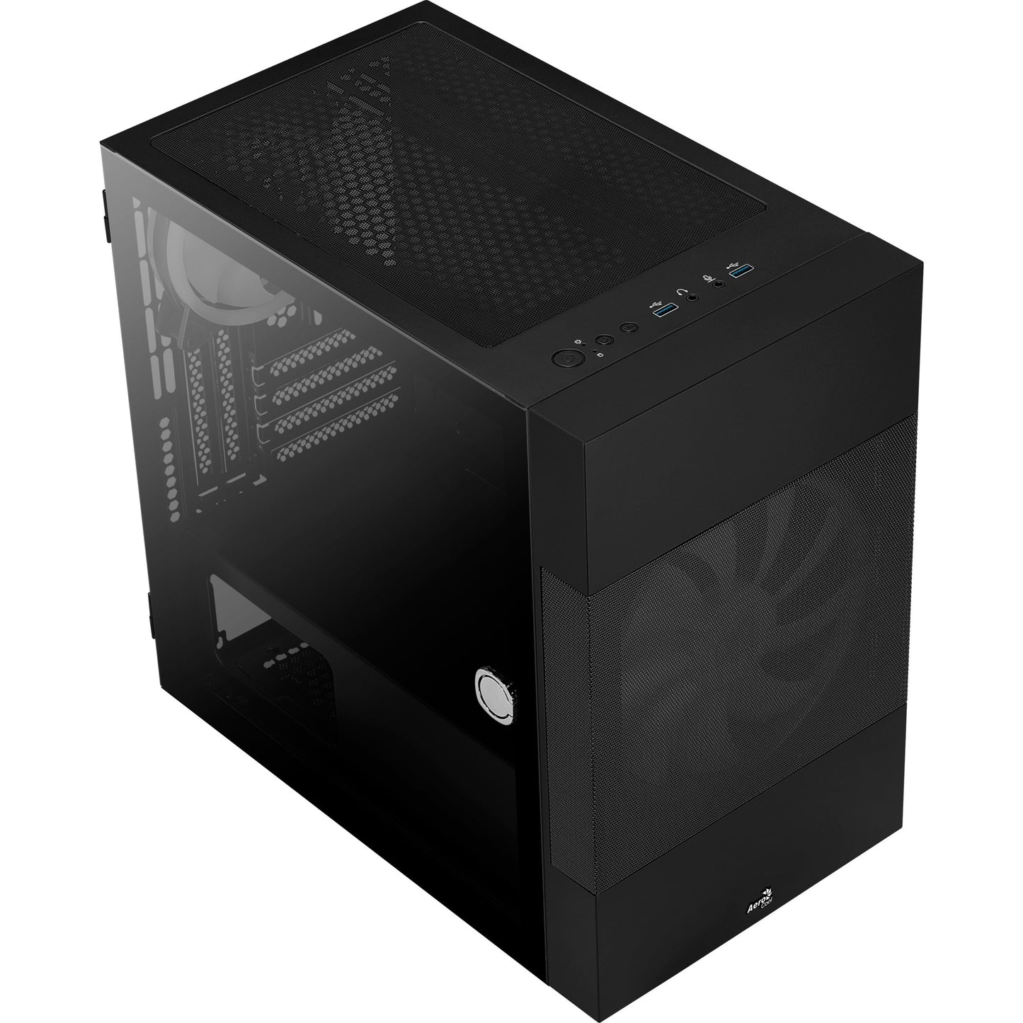 Aerocool atomic v2 mini tower behuizing (zwart | 2x usb-a | window)