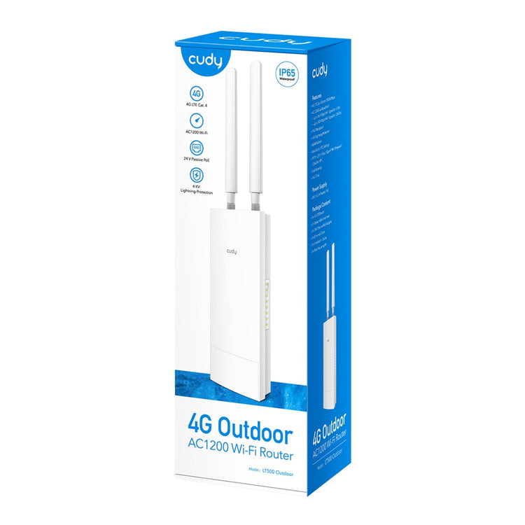 Cudy indoor outdoor 4g ac1200 wi-fi router (wit)