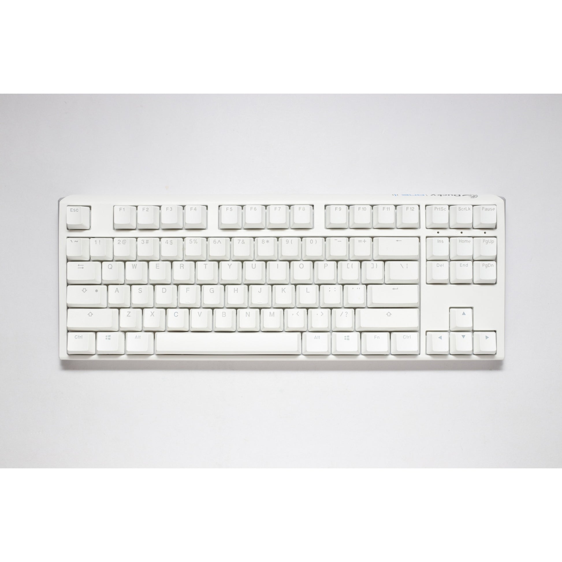 Ducky one 3 classic pure white tkl rgb mechanisch toetsenbord (wit, us lay-out (qwerty), cherry mx silent red, 80% (tkl), rgb leds, double-shot pbt, hot-swappable, quack mechanics)